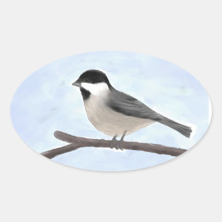 Stickers en chickadee à capuche noire