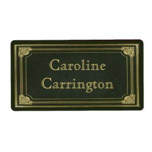 Stickers en cuir gravé vintage