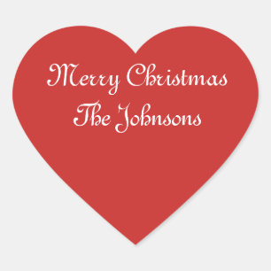 Stickers en forme de coeur de Noël