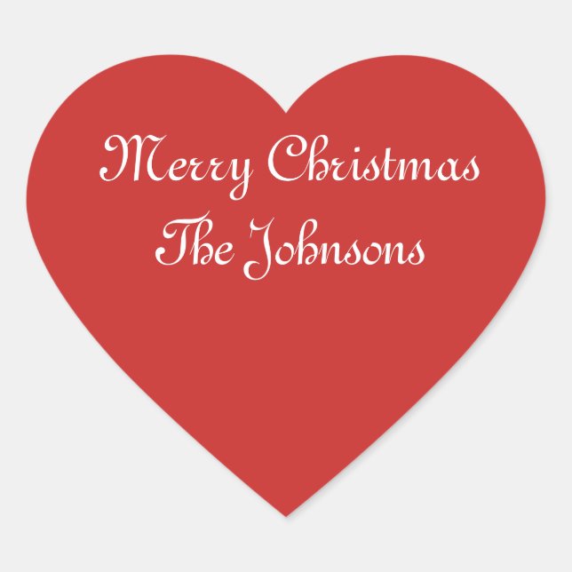 Stickers en forme de coeur de Noël (Devant)