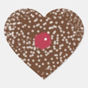 Stickers en forme de coeur pain d'épices Cookie