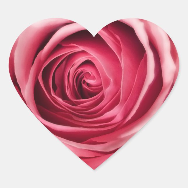 Stickers en forme de coeur rose (Devant)