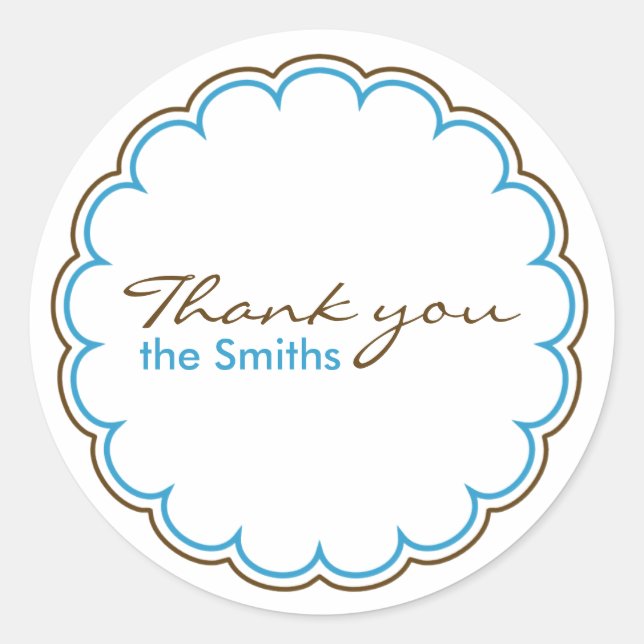 Stickers en Merci de pétoncle Brown bleu (Devant)