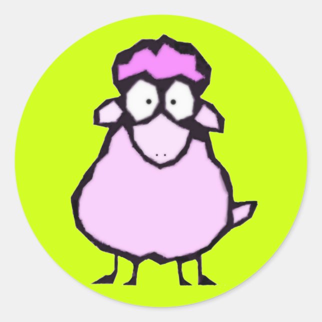 Stickers en mouton rose (Devant)