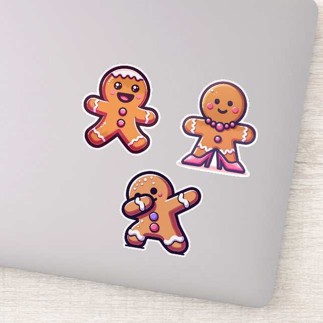 Stickers en pain d'épice de Noël (Détail)