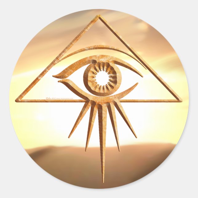 Stickers en pierre de Sunburst Eye of Providence (Devant)