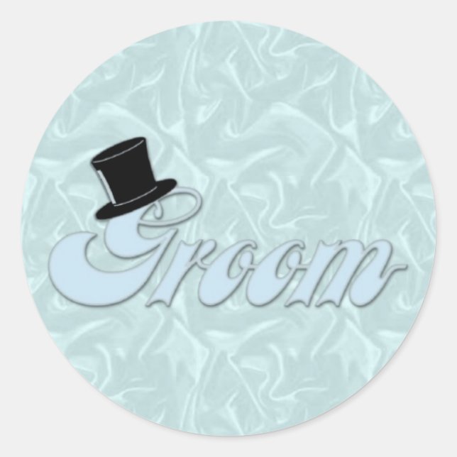 Stickers en soie Turquoise Groom (Devant)
