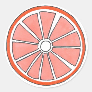 Stickers en tranches d'agrumes orange