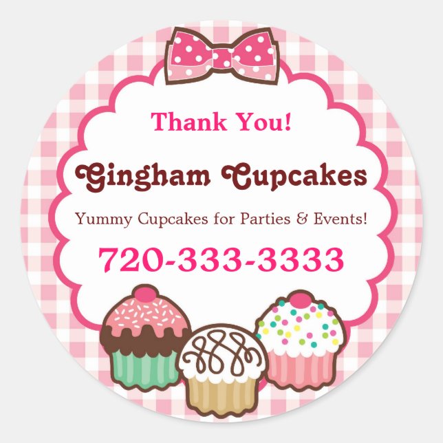 Stickers En vichy Cupcakes (Devant)
