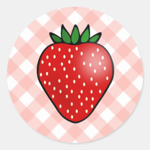 Stickers En vichy fraises