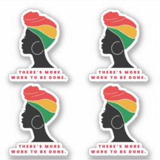 Stickers en vinyle Black Woman_Work 4ct