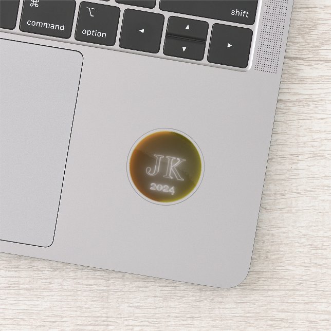 Stickers en vinyle clair logo JK 2024 (Détail)