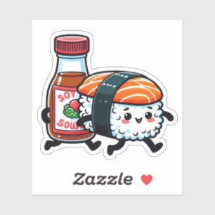Stickers en vinyle de Cute Sushi Art