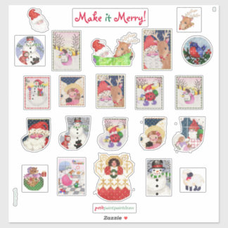 Stickers en vinyle de Joyeux Noël Coupé sur mesure