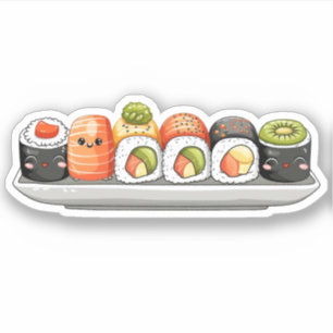 Stickers en vinyle de sushi mou