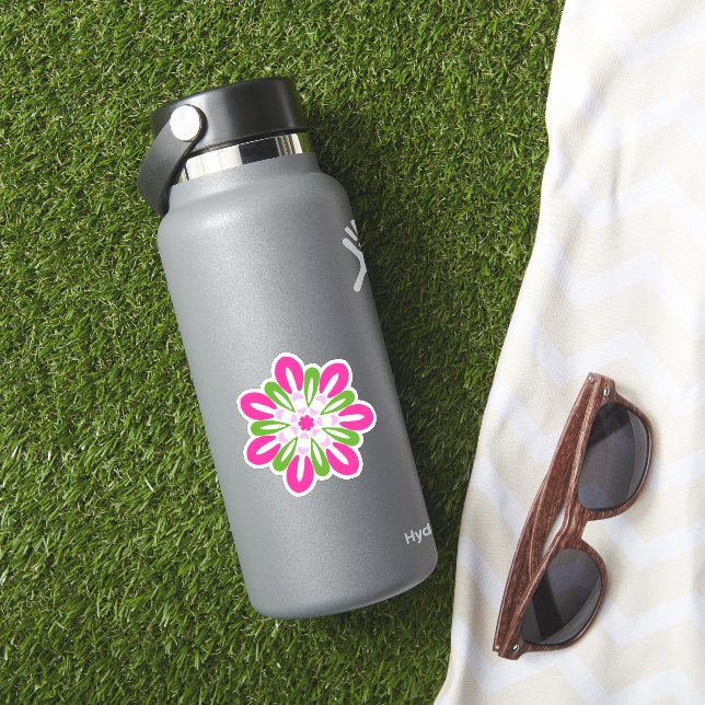 Stickers en vinyle floral sur mesure (HydroFlask Insitu)
