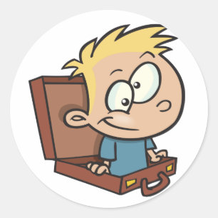 Stickers Enfant Dans Une Valise