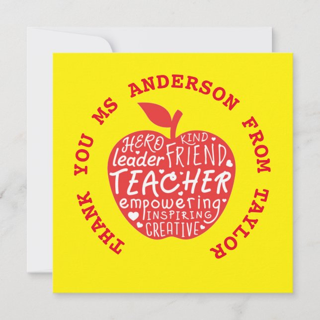 Stickers enseignant - MEILLEURES Citations Apple (Devant)