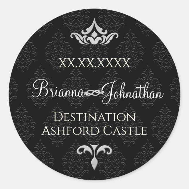 Stickers Enveloppe Cravate noire (Devant)