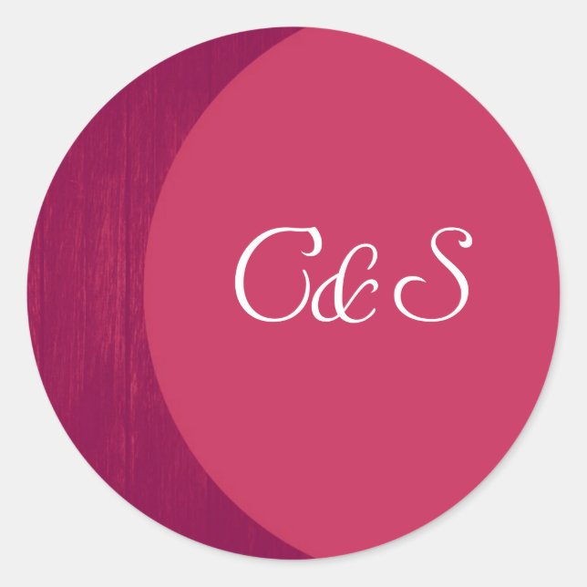 Stickers Enveloppe de grains de bois rose/rose (Devant)