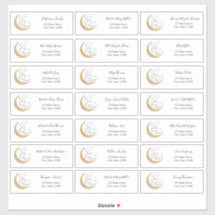 Stickers Enveloppe de l'adresse de l'invité au-des