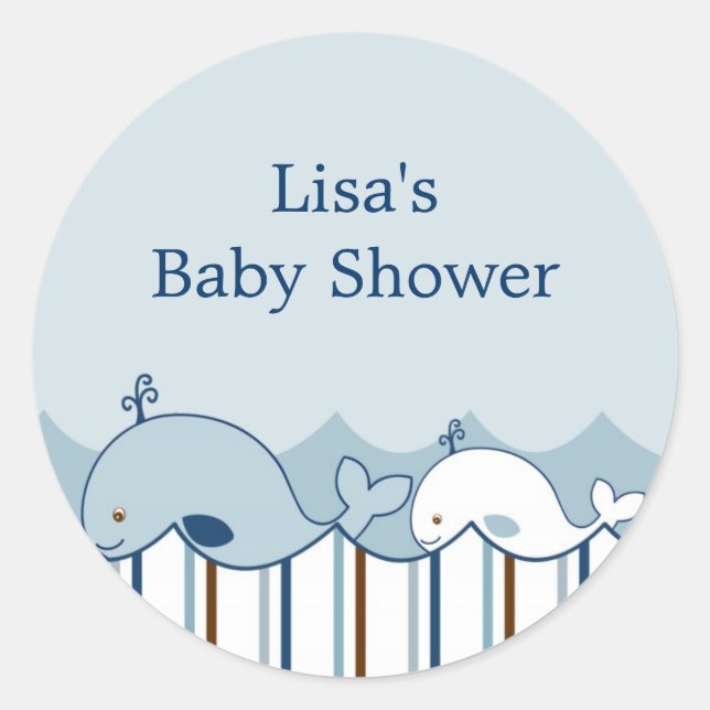 Stickers Enveloppe de petites baleines nautiques (Devant)