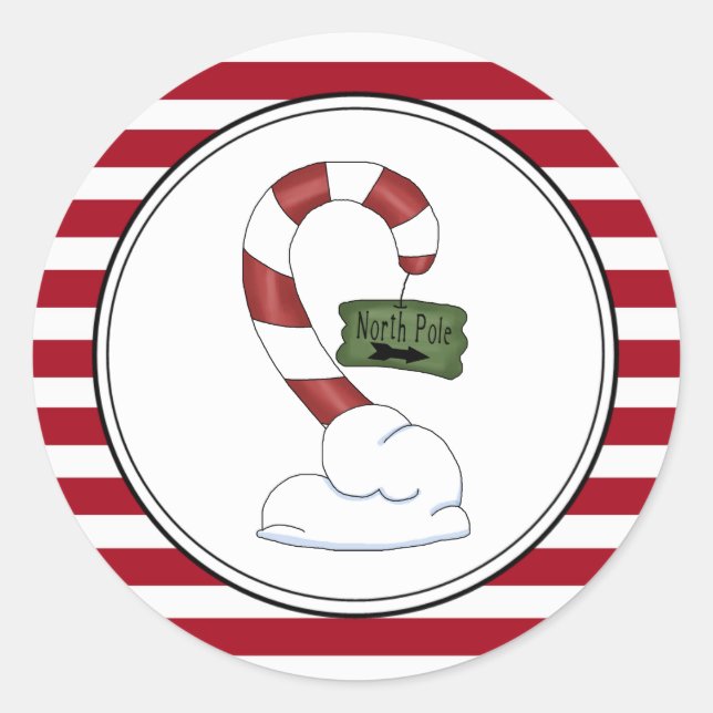 Stickers Enveloppe de vacances du pôle Nord (Devant)