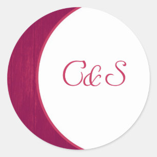 Stickers Enveloppe en bois rose/blanc