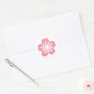 Stickers Enveloppe en fleurs de cerisier rose pâle