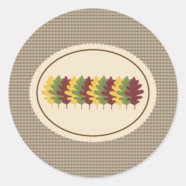 Stickers Enveloppe Feuilles Automne (Devant)