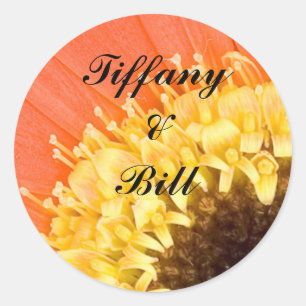 stickers enveloppe florale mariage