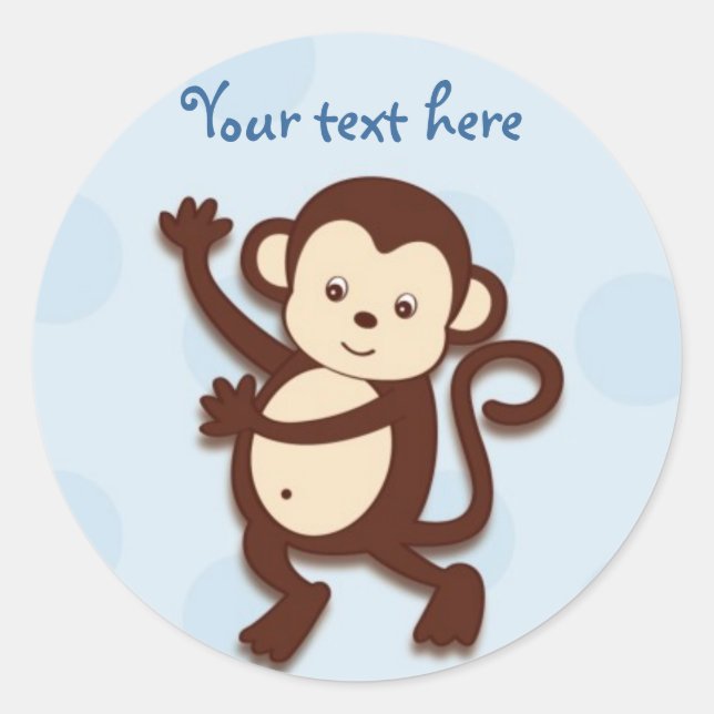 Stickers Enveloppe Stickers Singe Danse (Devant)