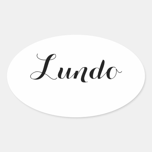 Stickers Esperanto Weekdays - Lundo (lundi) (Devant)