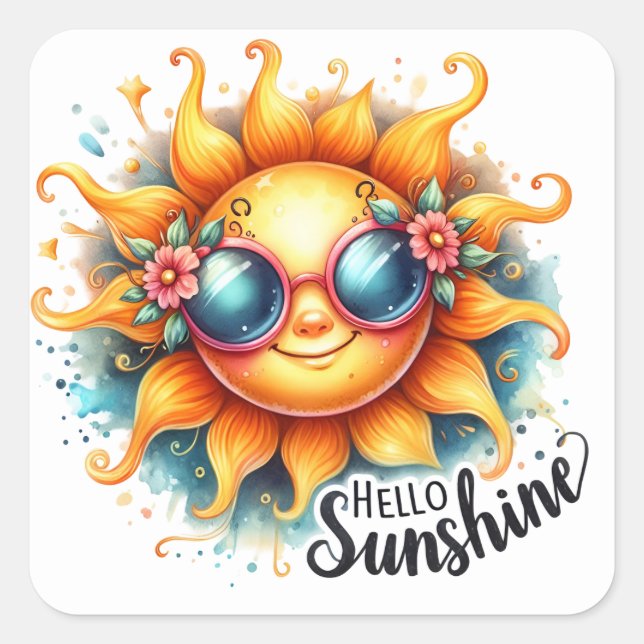 Stickers été Sunshine Hello (Devant)