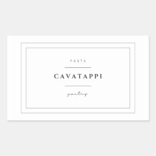 Stickers Étiquette alimentaire de pâtes Cavatappi