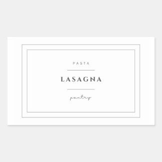 Stickers Étiquette alimentaire Lasagna Pasta