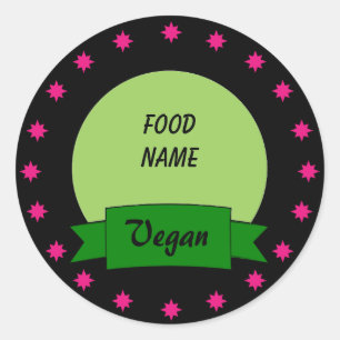 Stickers Étiquette alimentaire sur mesure - Vegan