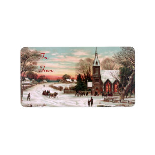 Stickers étiquette cadeau Christmas Eve