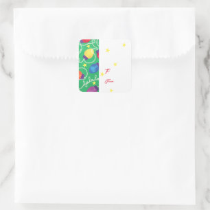 Stickers étiquette cadeau Christmas Lights