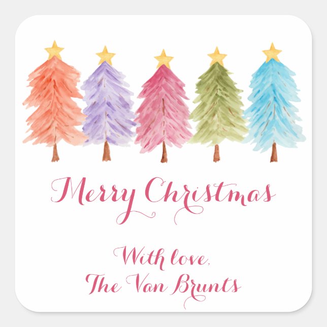 Stickers étiquette cadeau de l'arbre de Noël (Devant)