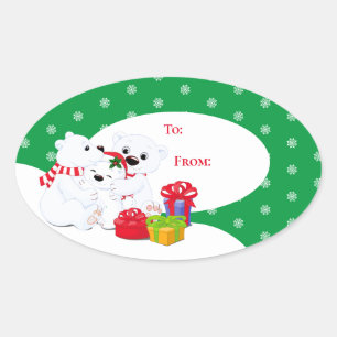Stickers étiquette cadeau de Noël