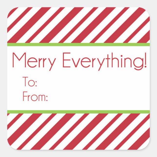 Stickers étiquette cadeau de Noël (Devant)