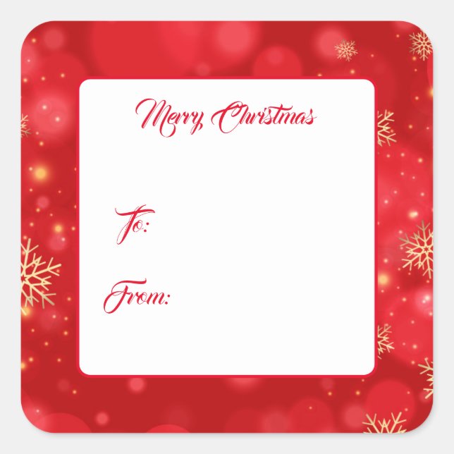 Stickers étiquette cadeau de Noël (Devant)