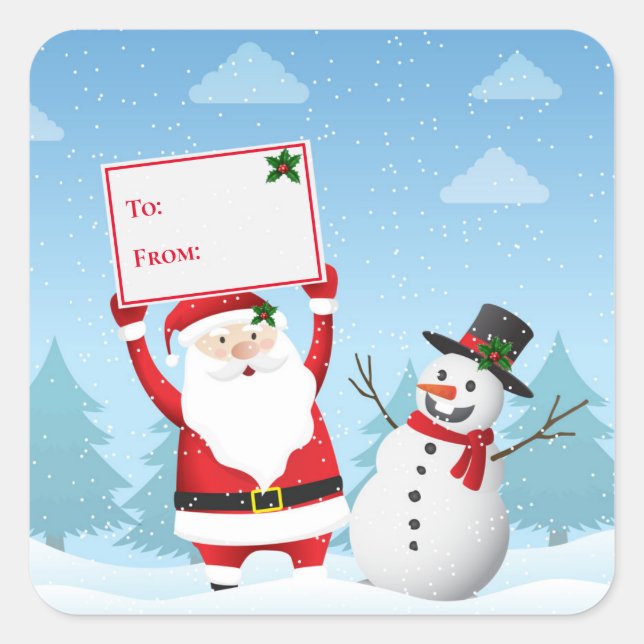 Stickers étiquette cadeau de Noël (Devant)