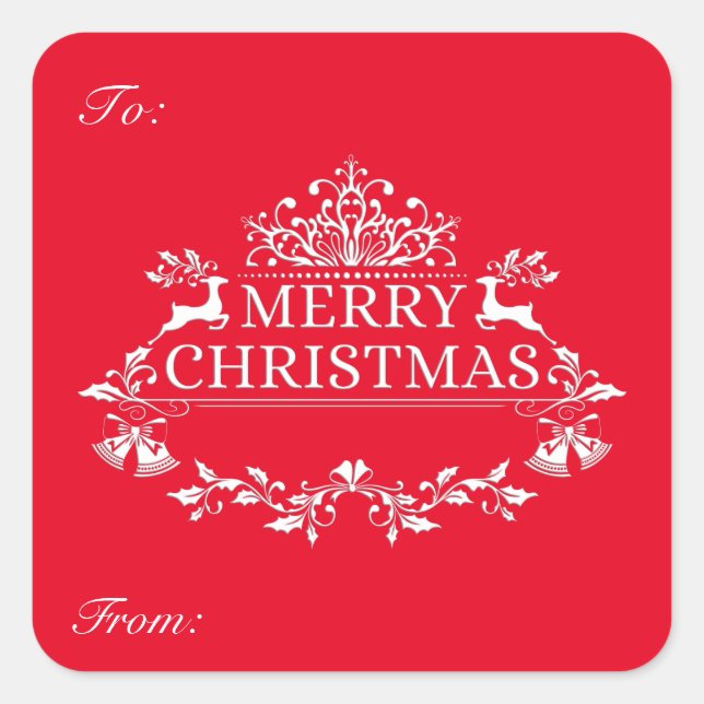 Stickers étiquette cadeau de Noël (Devant)