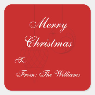 Stickers étiquette cadeau de Noël personnalisée ro