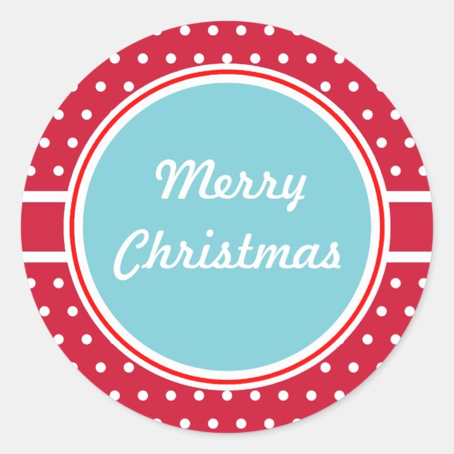 Stickers étiquette cadeau de Noël rétro (Devant)