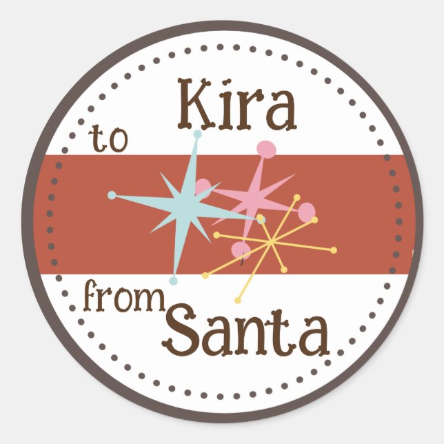 Stickers étiquette cadeau de vacances pour étoiles (Devant)