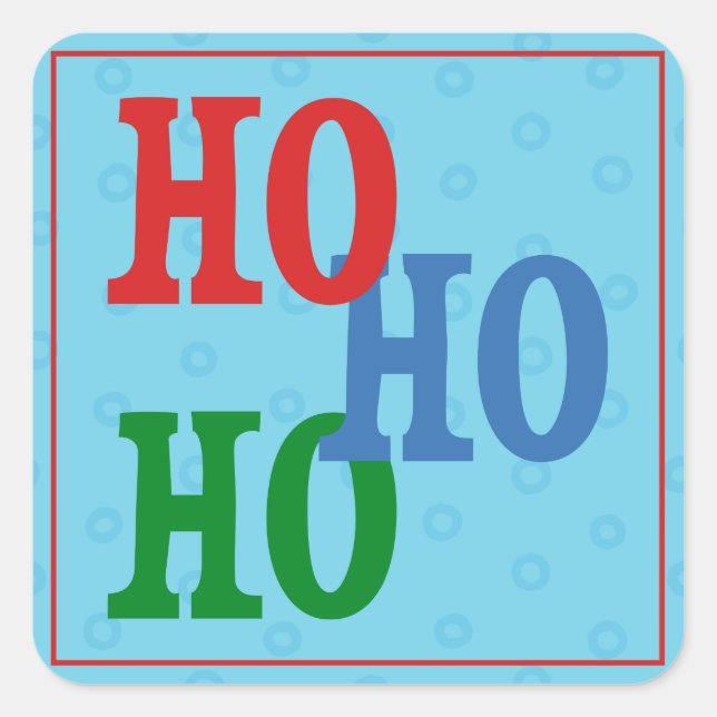 Stickers étiquette cadeau Festive Blue Polka Dot H (Devant)