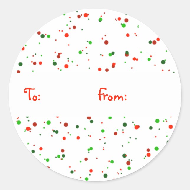 Stickers étiquette cadeau Festive Dot Holiday (Devant)